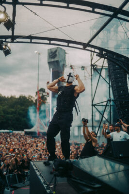 Holy Priest performing on stage at WORLD CLUB DOME festival