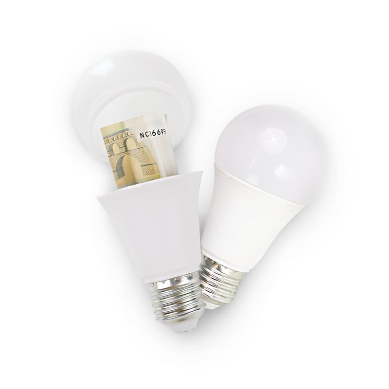 Light Bulb with Hidden Compartment