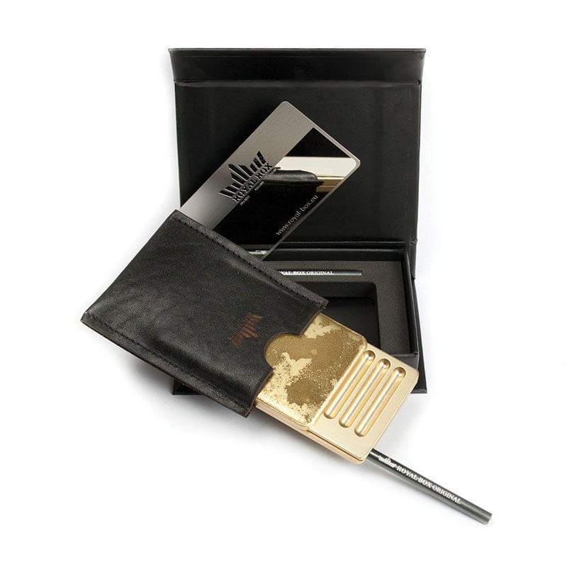 Royal Box Shine Gold Vintage Look Snuff Set