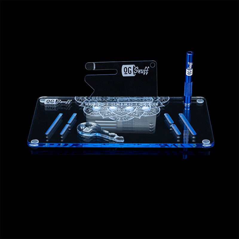 The OGS Fusion Snuff Board Mandala Edition Neptune Blue (UV) Full Set